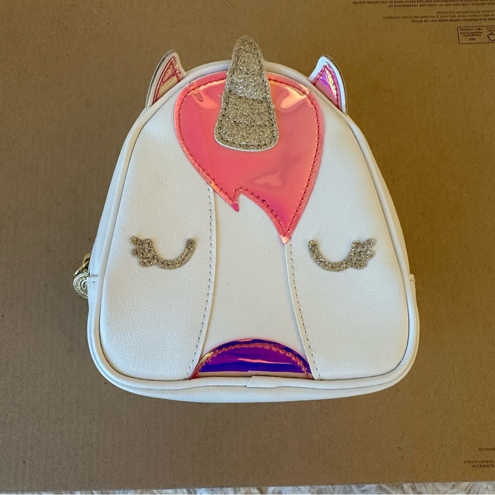 Bath & Body Works Girls Unicorn Cosmetic Bag- White, Pink, Purple